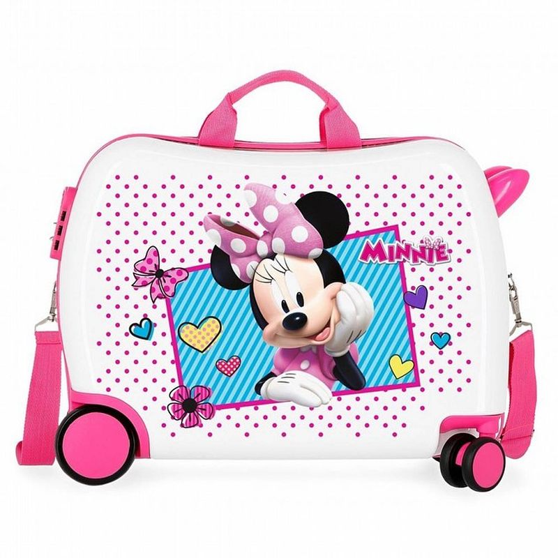 Foto van Disney minnie mouse meisjes abs kinderkoffer rol zit 4 w roze