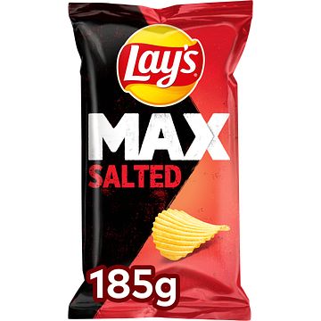 Foto van Lay's max ribbel chips naturel 185gr bij jumbo