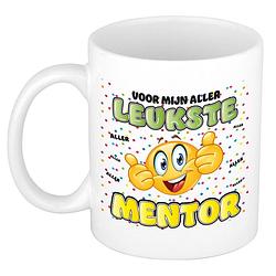 Foto van Bellatio decorations cadeau mok voor mentor - grappig - keramiek - 300 ml - meesterdag - feest mokken