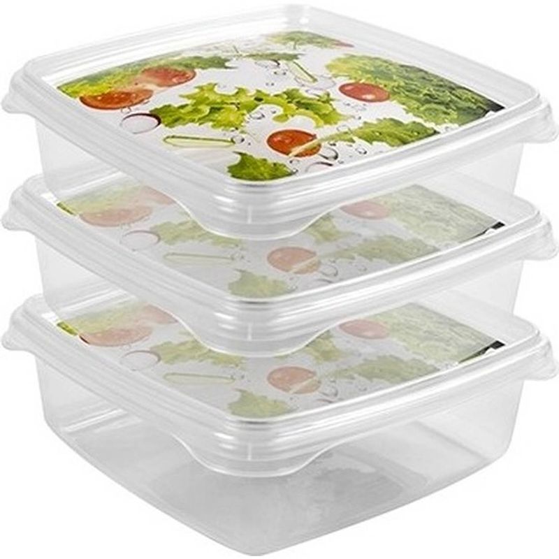 Foto van 12x voedsel plastic bewaarbakjes 0,8 liter transparant - vershoudbakjes
