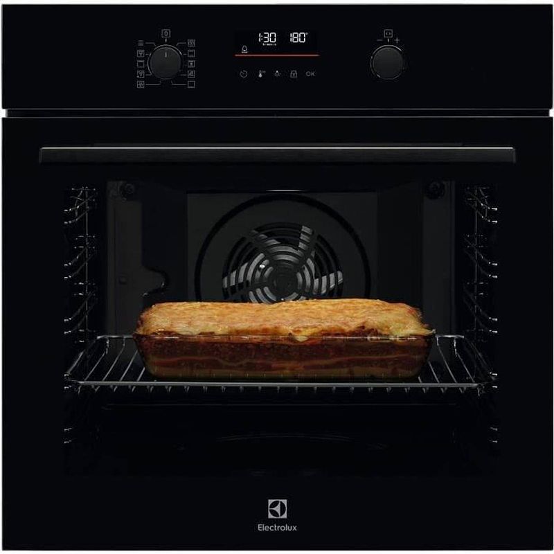 Foto van Pyrolyse multifunctionele oven - electrolux pulsed spray warmte - eof6p46z - zwart - koude deur - l67 x l63,5 x h65.4cm