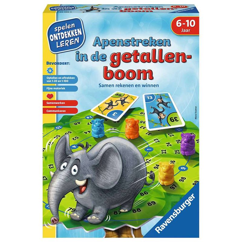 Foto van Ravensburger apenstreken in de getallenboom - leerspel