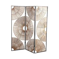 Foto van Ptmd essin natural metal roomdivider rattan circles