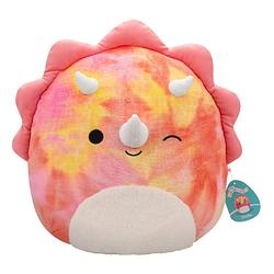 Foto van Squishmallows knuffel trinity de roze triceratops - 40 cm