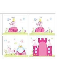 Foto van Vipack speelgordijn princess - roze - 235x140x0,5 cm - leen bakker