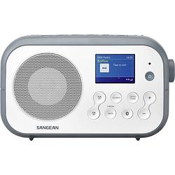 Foto van Sangean traveller-420 (dpr-42 h/s.b.) transistorradio dab+, vhf (fm) bluetooth wit, steen