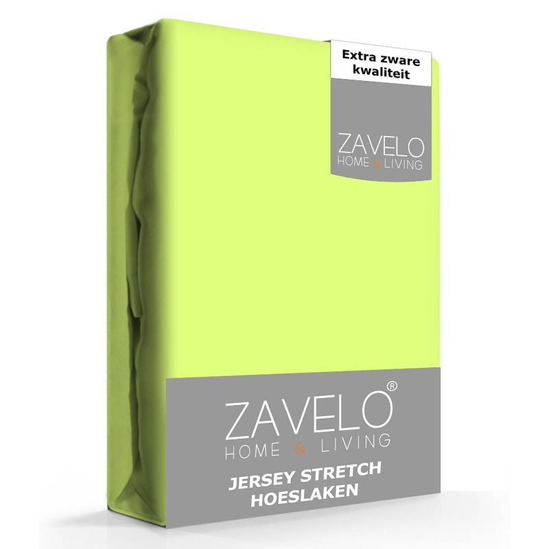 Foto van Zavelo® jersey hoeslaken lime-lits-jumeaux (190x220 cm)