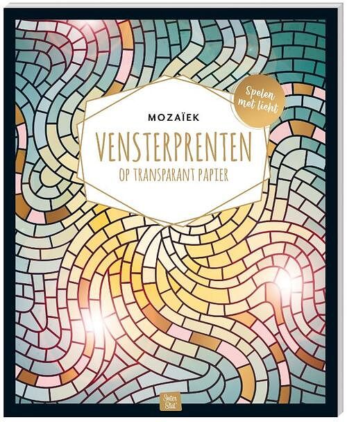 Foto van Vensterprenten op transparant papier - mozaiek - paperback (9789464323337)