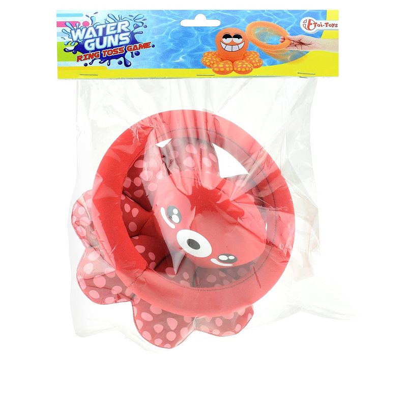 Foto van Toi-toys octopus ringgooien 20 cm rood