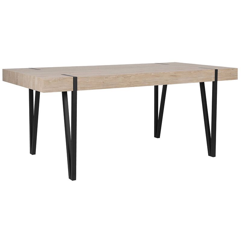 Foto van Beliani adena - eettafel-lichte houtkleur-mdf