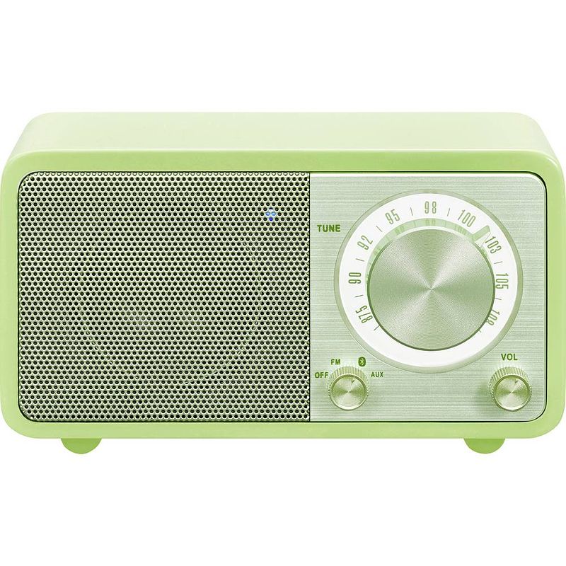 Foto van Sangean wr-7 genuine mini tafelradio vhf (fm) bluetooth herlaadbaar groen