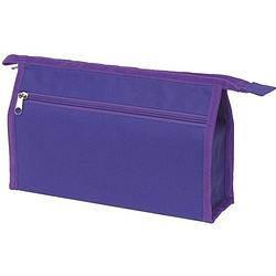 Foto van Voordelige paarse reis toilettas/etui 2-vaks 28 cm - toilettassen