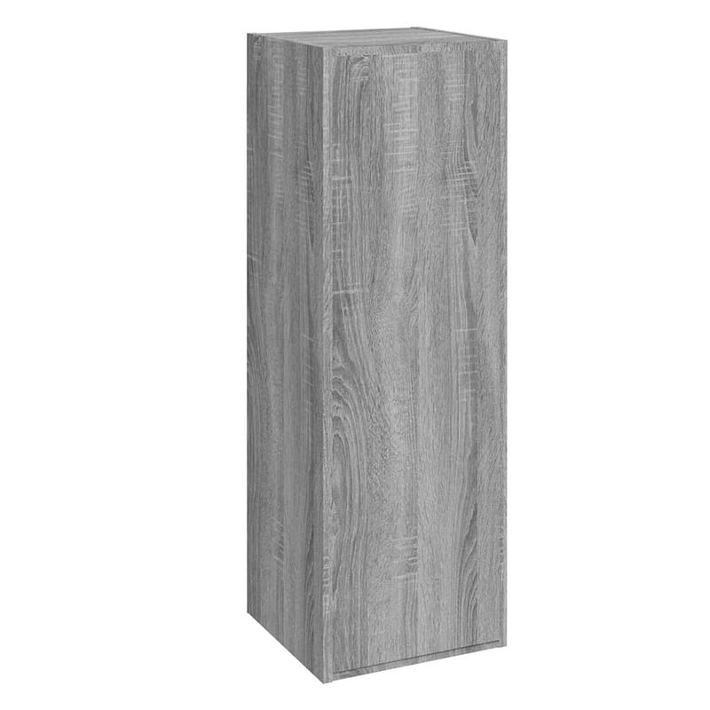 Foto van The living store wandkast - grijs sonoma eiken - 30.5 x 30 x 90 cm - bewerkt hout