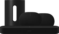 Foto van Sonos beam gen2 zwart + 2x era 300 zwart  + sub mini zwart
