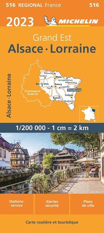 Foto van Michelin 516 alsace, lorraine / elzas, lotharingen 2023 - paperback (9782067258440)