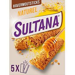 Foto van 2 voor € 3,00 | sultana good morning naturel havermoutsticks 5 stuks 205g aanbieding bij jumbo