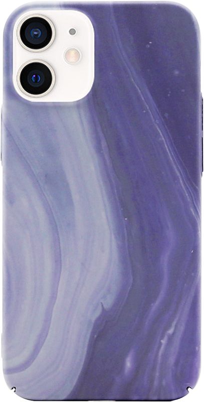 Foto van Bluebuilt purple marble hard case apple iphone 12/12 pro back cover