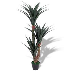 Foto van Vidaxl kunst yucca plant met pot 155 cm groen