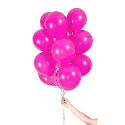 Foto van Folat ballonnen met lint 23 cm latex roze 30 stuks