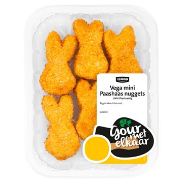 Foto van 4+2 gratis | jumbo vegan paashaas nuggets 150g aanbieding bij jumbo