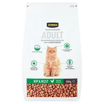 Foto van Jumbo volledig diervoeder adult kip & rijst 800g