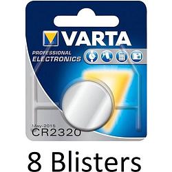 Foto van 8 stuks (8 blisters a 1 st) varta cr2320 knoopcelbatterij