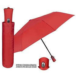Foto van Perletti mini-paraplu automatisch 100 cm microvezel rood