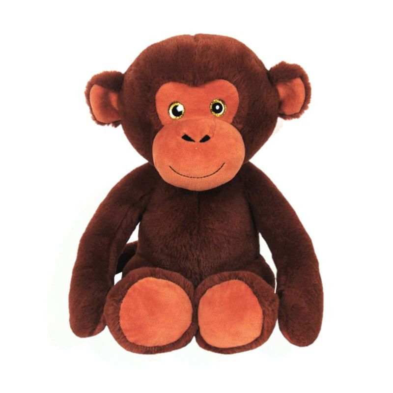 Foto van Pluche speelgoed knuffeldier chimpansee aap van 28 cm - knuffeldier