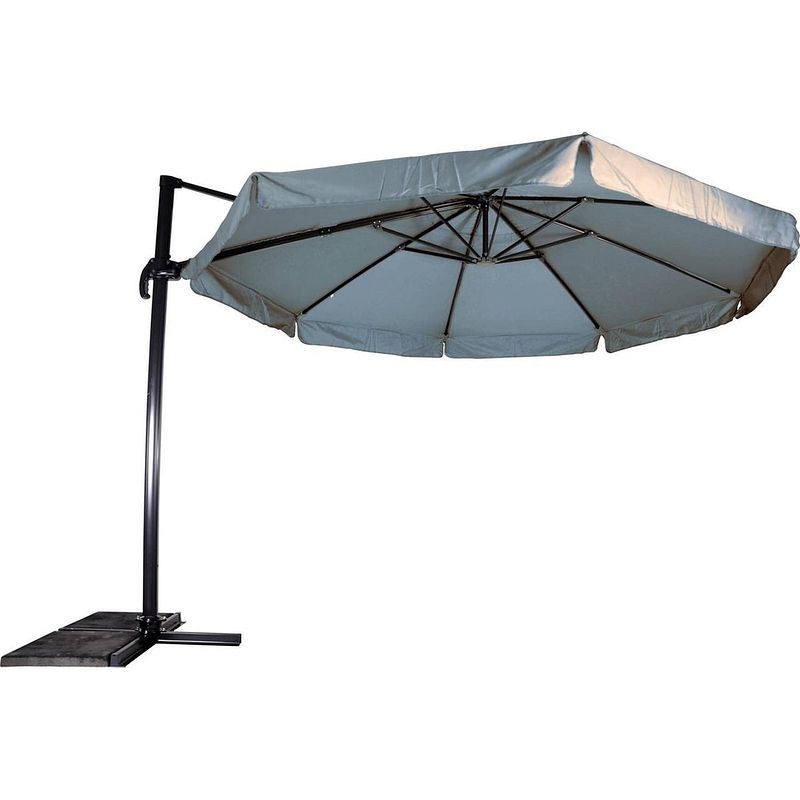 Foto van Zweefparasol virgo grijs ø350 cm - inclusief kruisvoet