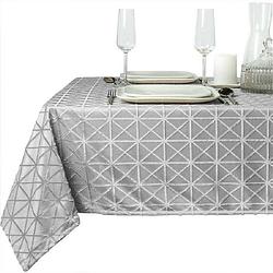 Foto van Lichtgrijze tafelkleden/tafellakens 140 x 200 cm rechthoekig - tafellakens