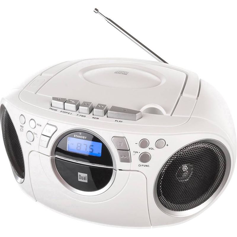 Foto van Dual p 70 radio/cd-speler vhf (fm) aux, cd, cassette wit