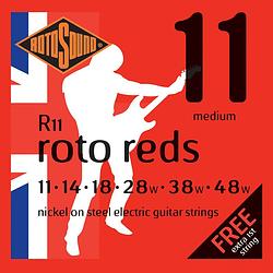 Foto van Rotosound r11 roto reds set elektrische gitaarsnaren 011 - 048