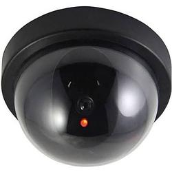 Foto van 2x dummy beveiligingscamera/koepelcamera met led 9 cm - dummy beveiligingscamera