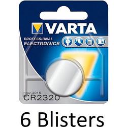 Foto van 6 stuks (6 blisters a 1 st) varta cr2320 knoopcelbatterij