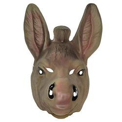 Foto van Plastic carnaval/verkleed ezel dieren masker voor volwassenen - verkleedmaskers