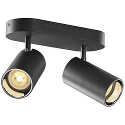 Foto van Slv 1006425 asto tube plafondlamp gu10 10 w zwart