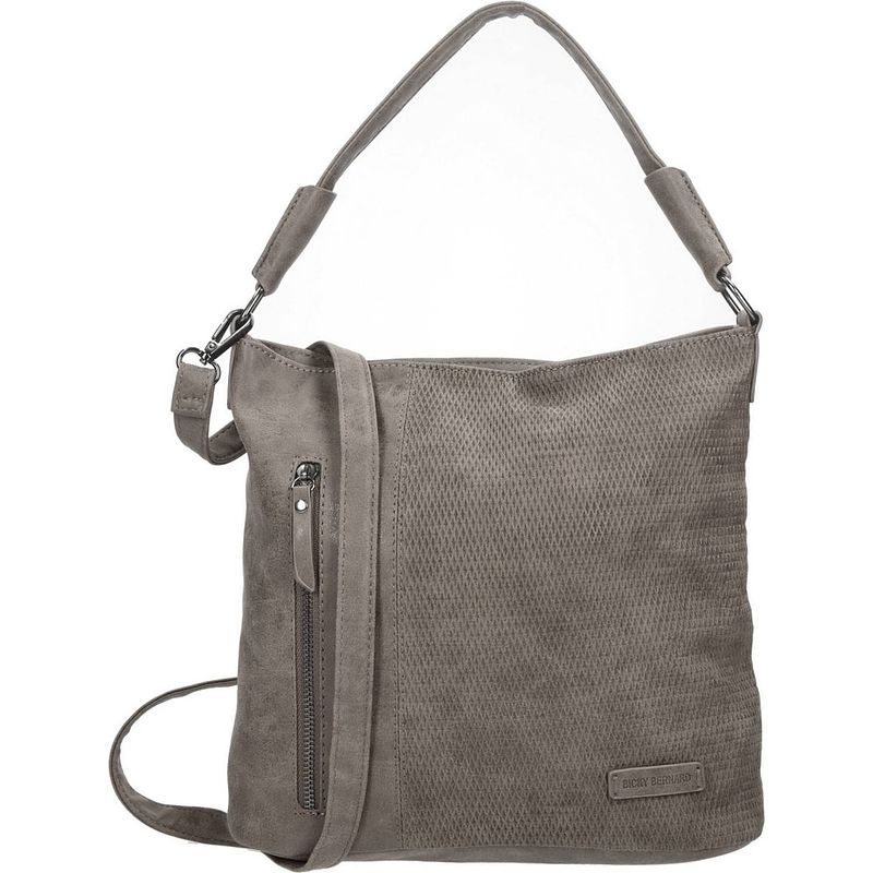 Foto van Bicky bernard -schoudertas - handtas tizni - modern tas -grijs-mid-grey