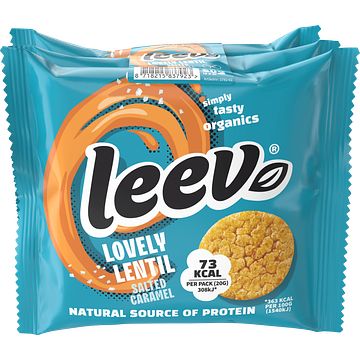 Foto van Leev bio lentilcakes caramel portion multipack glutenvrij, 60g (3x2st) bij jumbo