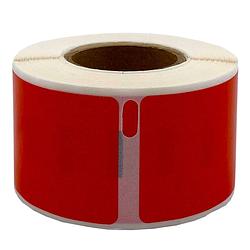 Foto van Dula dymo compatible labels - rood - 99010 - s0722370 - adresetiketten - 1 rol - 28 x 89 mm - 130 labels per rol