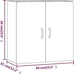 Foto van The living store wandkast - sonoma eiken - 60 x 31 x 60 cm - hoge kwaliteit