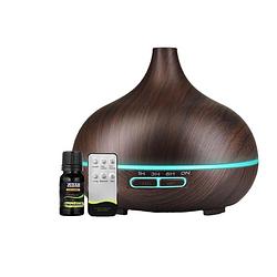 Foto van Aroma diffuser 550ml met lemongrass olie en afstandsbediening - luchtbevochtiger - geurverspreider - zedar