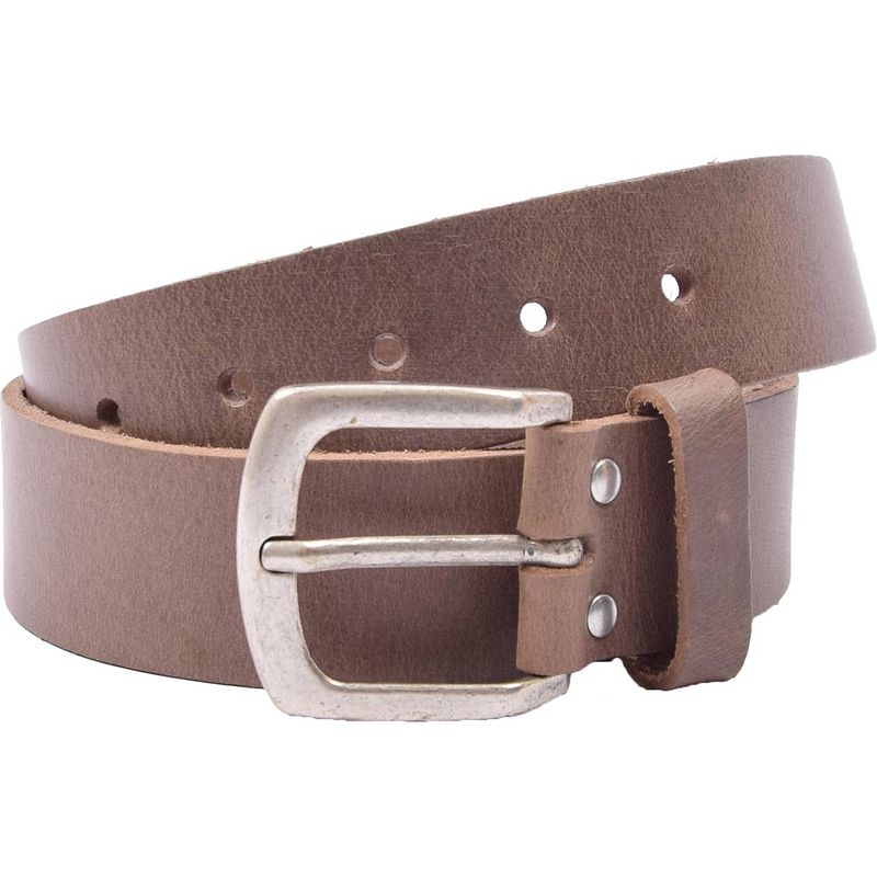 Foto van Riem - riemen - sand kleur - 4 cm - unisex - 100% leren - leder - riem maat 85