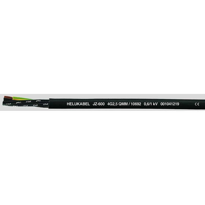 Foto van Helukabel jz-600 stuurstroomkabel 14 g 1 mm² zwart 10632-1000 1000 m