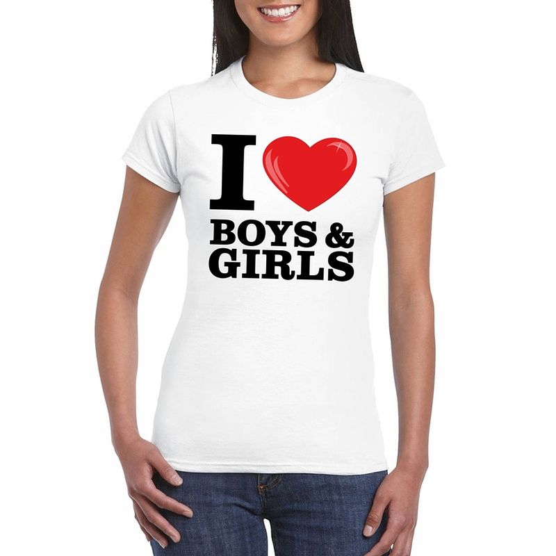 Foto van I love boys & girls t-shirt wit dames m