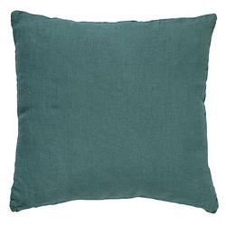 Foto van Dutch decor linn - sierkussen linnen sagebrush green 45x45 cm - groen - groen