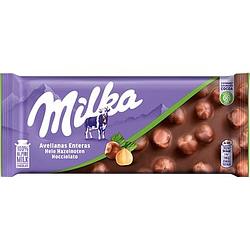 Foto van Milka chocoladereep hele noot 100g bij jumbo