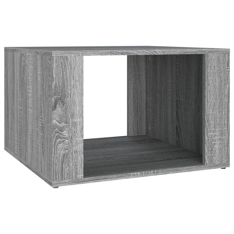 Foto van The living store nachtkastje - elegant - stabiel bewerkt hout - 57x55x36 cm - grijs sonoma eiken