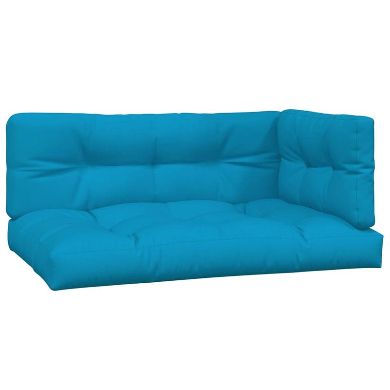 Foto van Vidaxl bankkussens pallet 3 st blauw