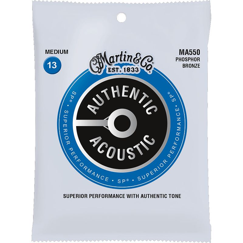 Foto van Martin strings ma550 authentic acoustic sp phosphor bronze