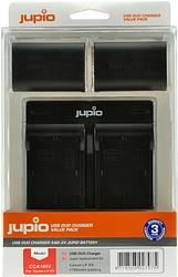 Foto van Jupio kit: 2x battery lp-e6 1700mah + usb dual charger